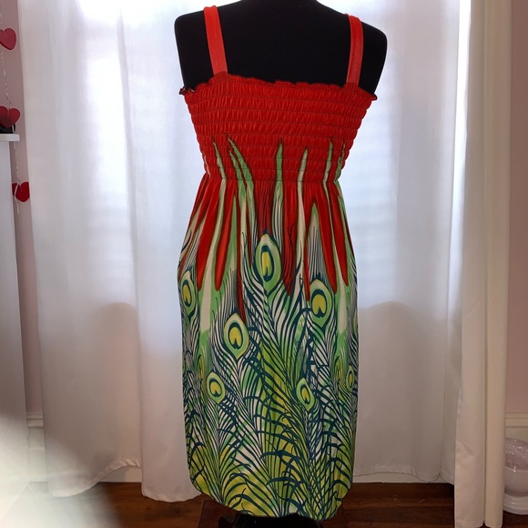 Alluring Peacock Beach Dress - Picture 2 of 3